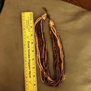 Brown beaded necklace
